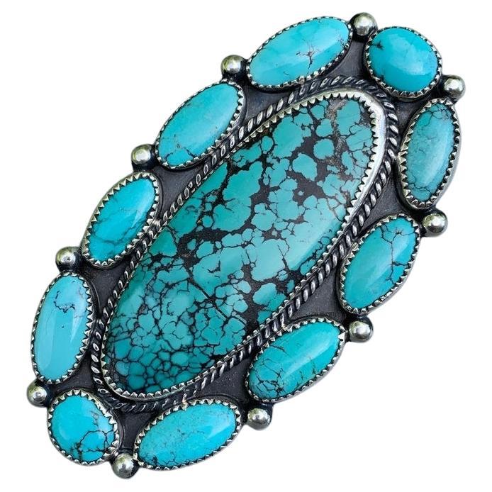 Navajo Sterling Silver Turquoise Cluster Ring