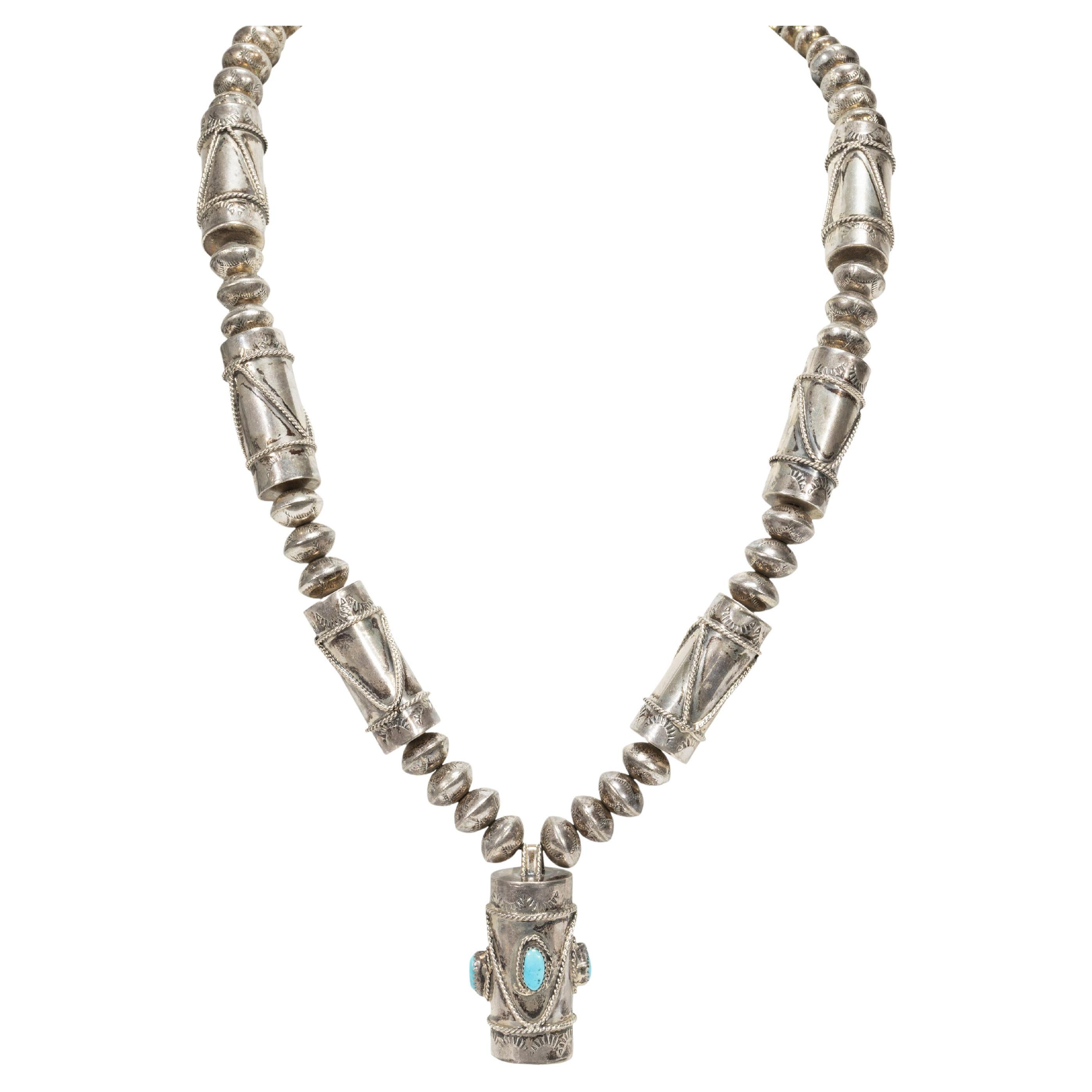 Navajo Sterling Silver Turquoise Necklace