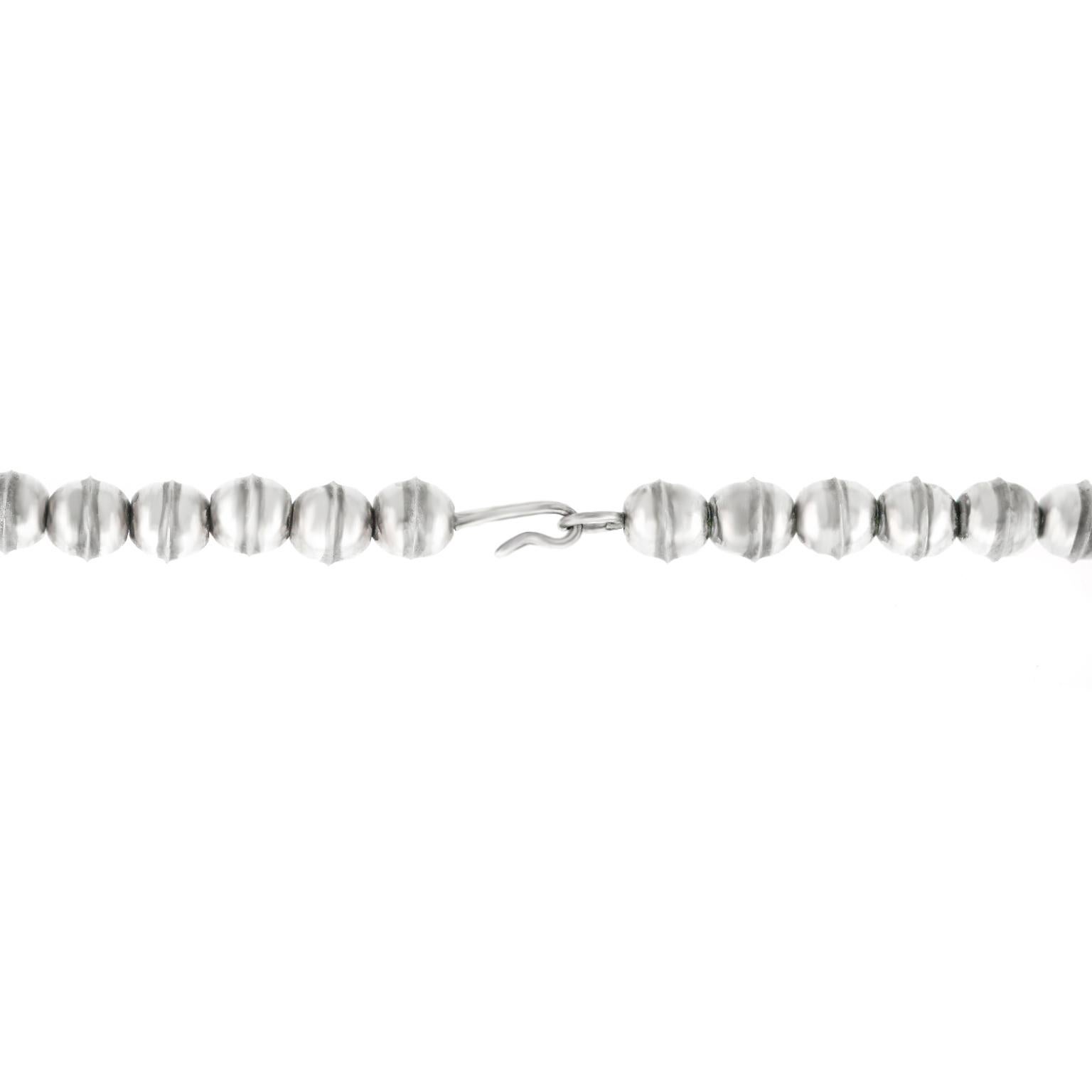 Navajo Sterling Squash Blossom Halskette von Fatoya Yazzie 3
