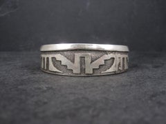 Navajo Sterling Tufa Cuff Bracelet 6.25 Inches Anthony Bowman