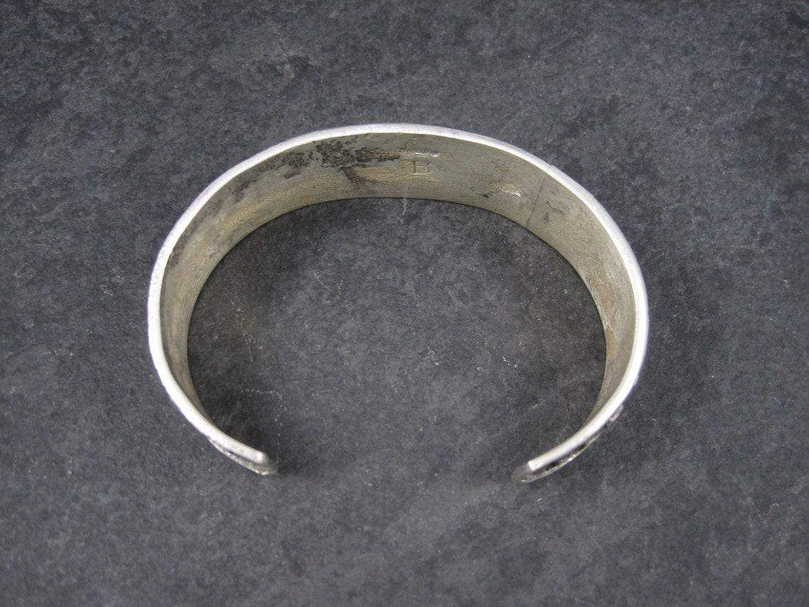 Navajo Sterling Tufa Cuff Bracelet 6.25 Inches Anthony Bowman For Sale 3