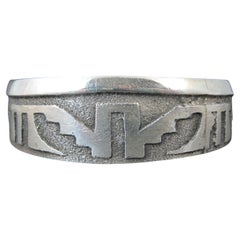 Bracciale di tufo in argento Navajo da 6,25 pollici Anthony Bowman