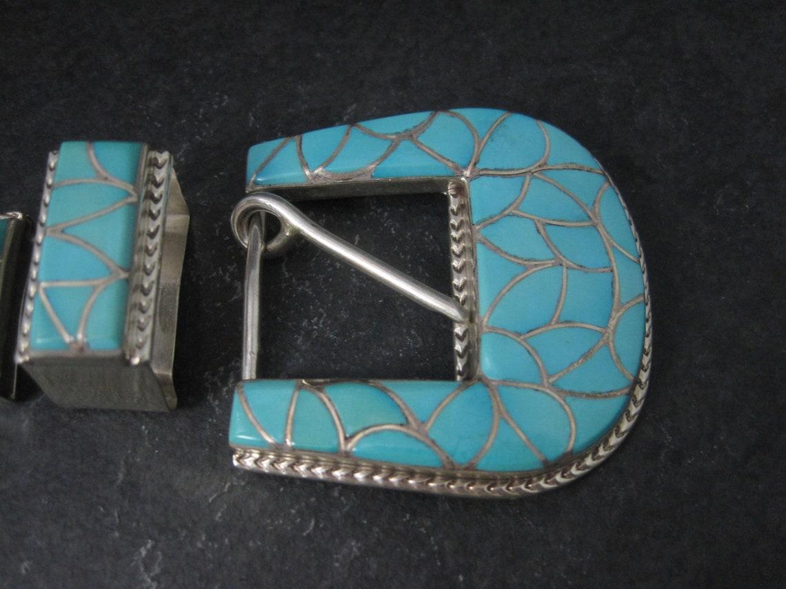turquoise buckle set