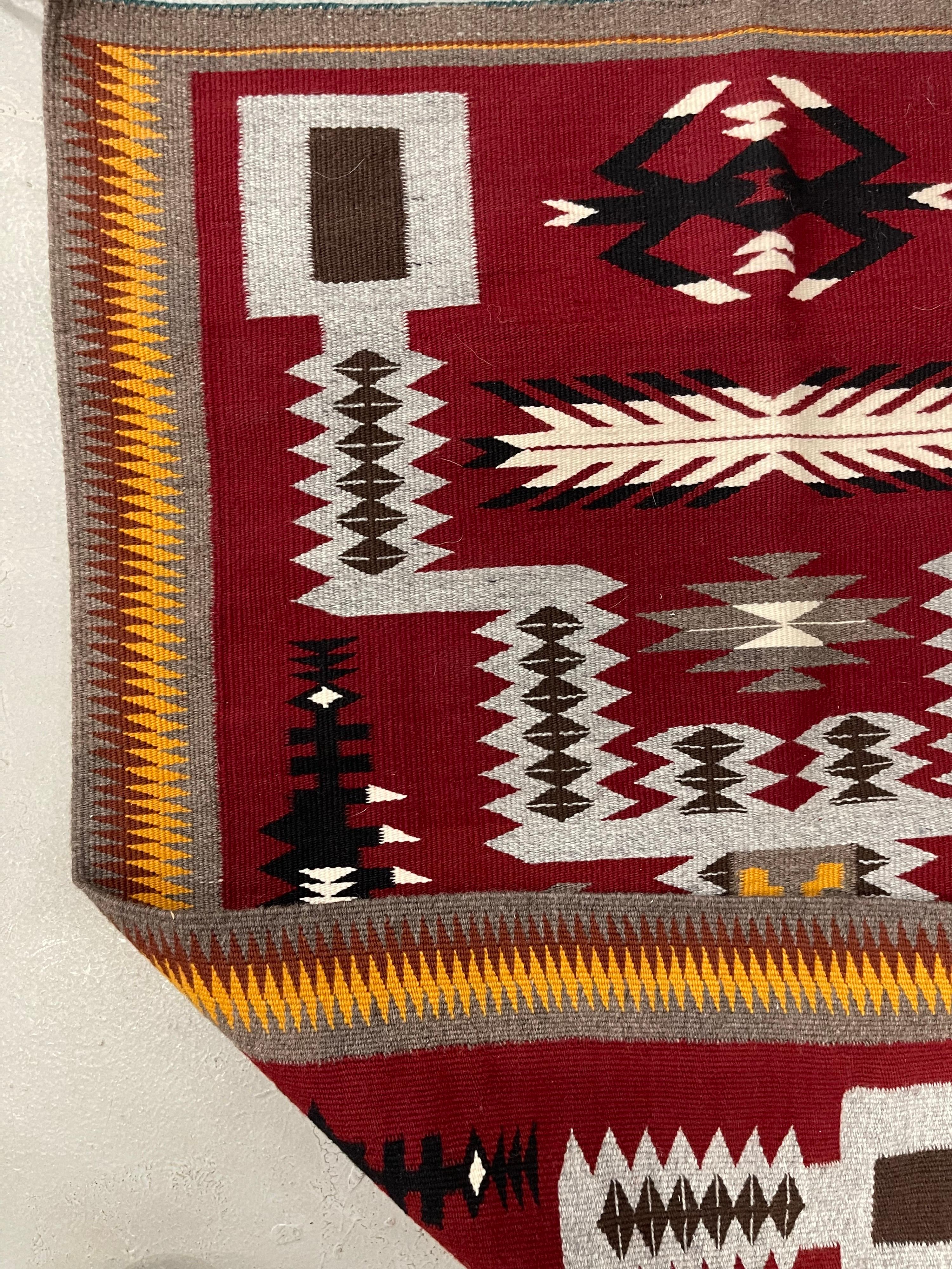 Wool Navajo Storm Pattern Rug