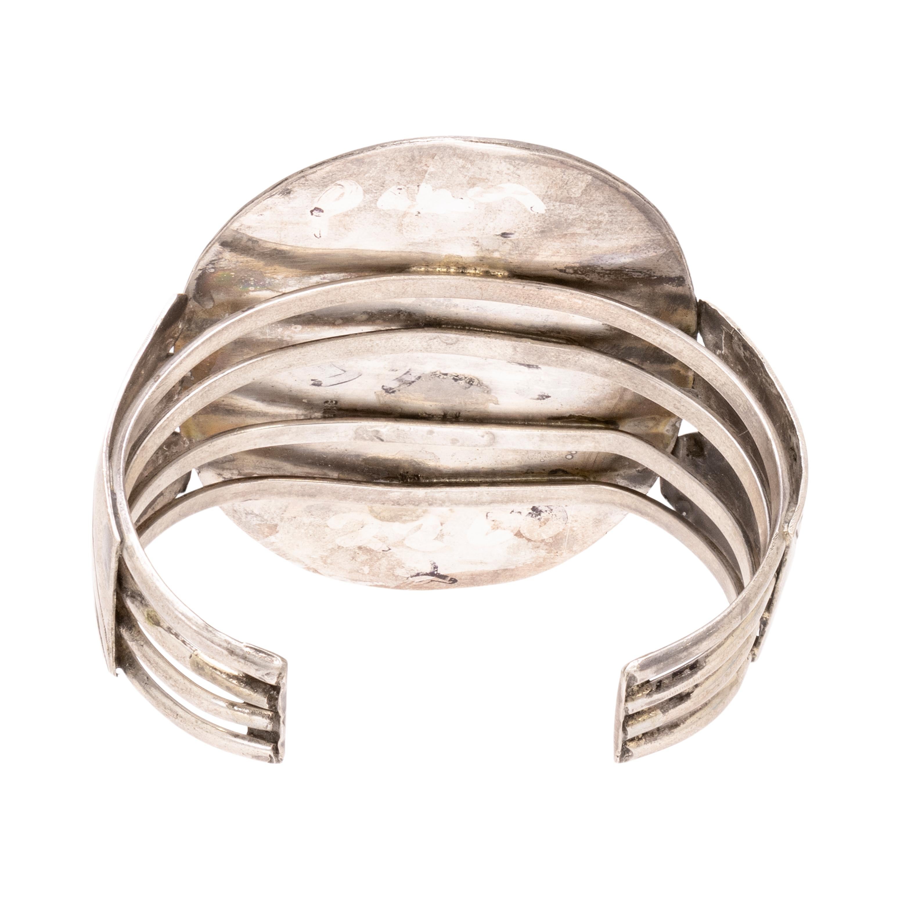 Native American Navajo Teardrop Cluster cuff Bracelet For Sale