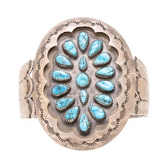 Navajo Teardrop Cluster cuff Bracelet
