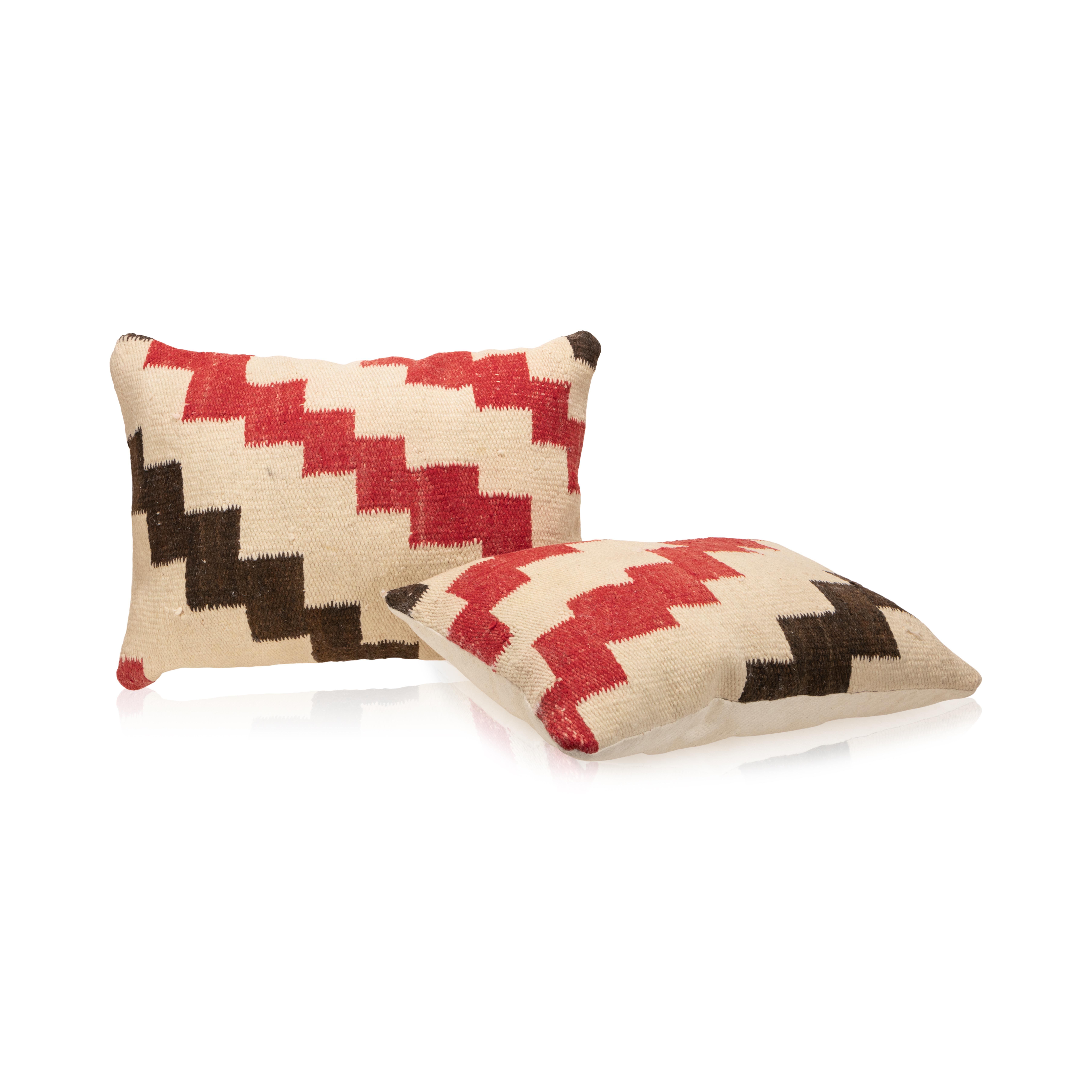 Hand-Crafted Navajo Transitional Pillow Pair