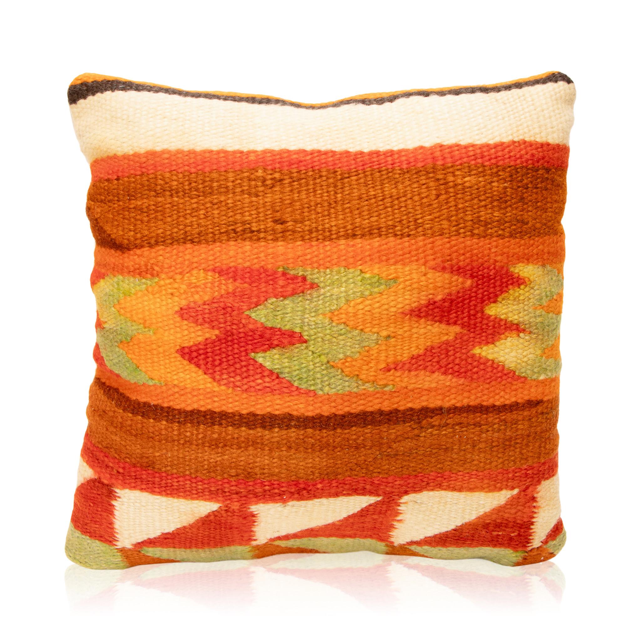 Hand-Woven Navajo Transitional Weaving Pillow For Sale