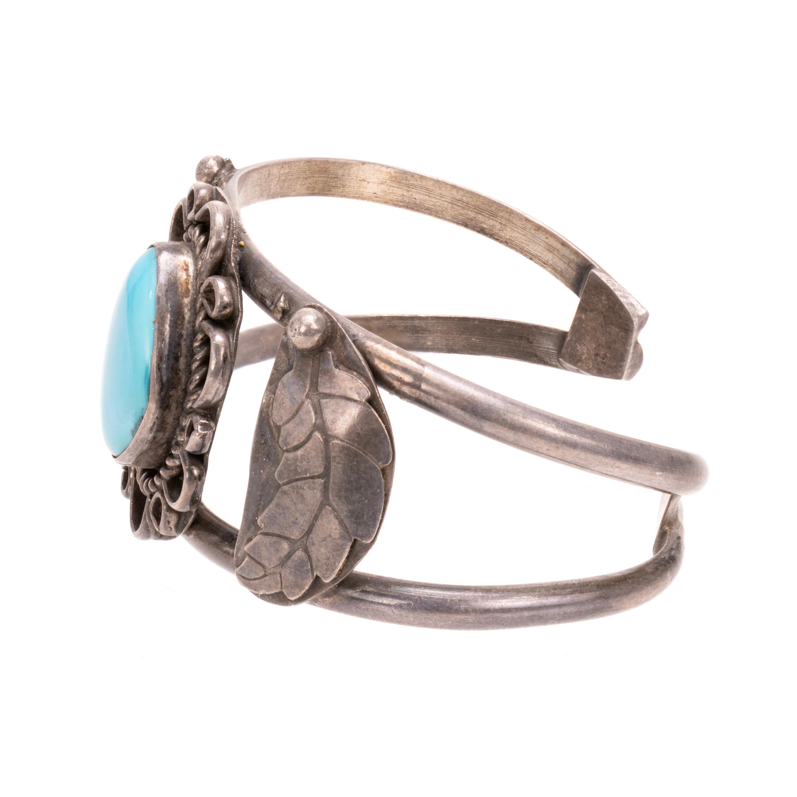Nativo americano Bracciale Navajo in turchese e argento in vendita