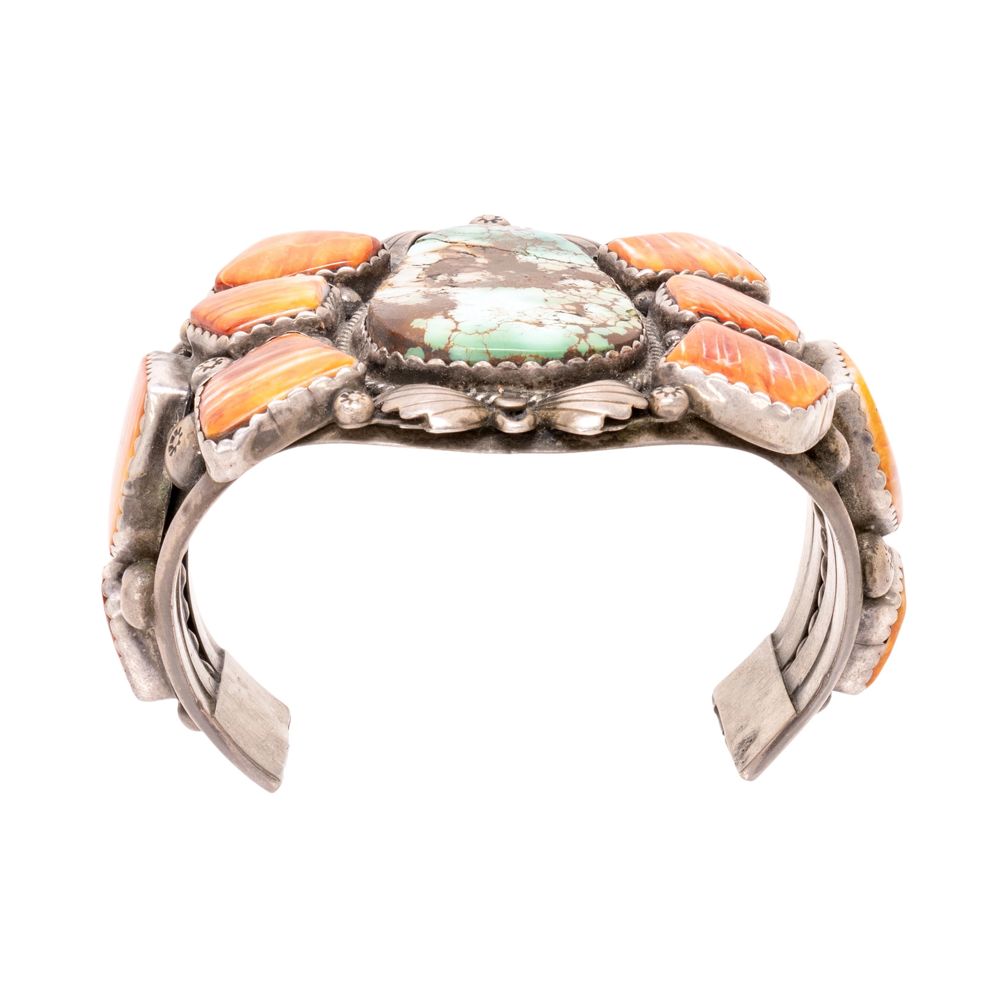 Nativo americano Bracciale in turchese Navajo e ostriche spinose in vendita