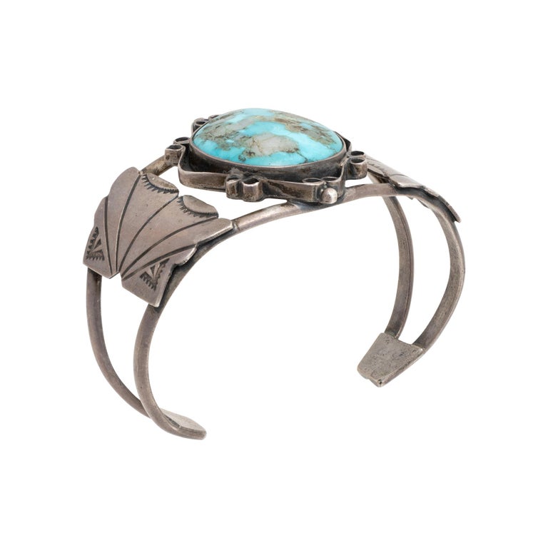 Intricate Vintage Navajo Adakai Family Turquoise Row Native American Jewelry Silver Ring Intricate Vintage Navajo Adakai Family Turquoise Row Native American Jewelry Silver Ring