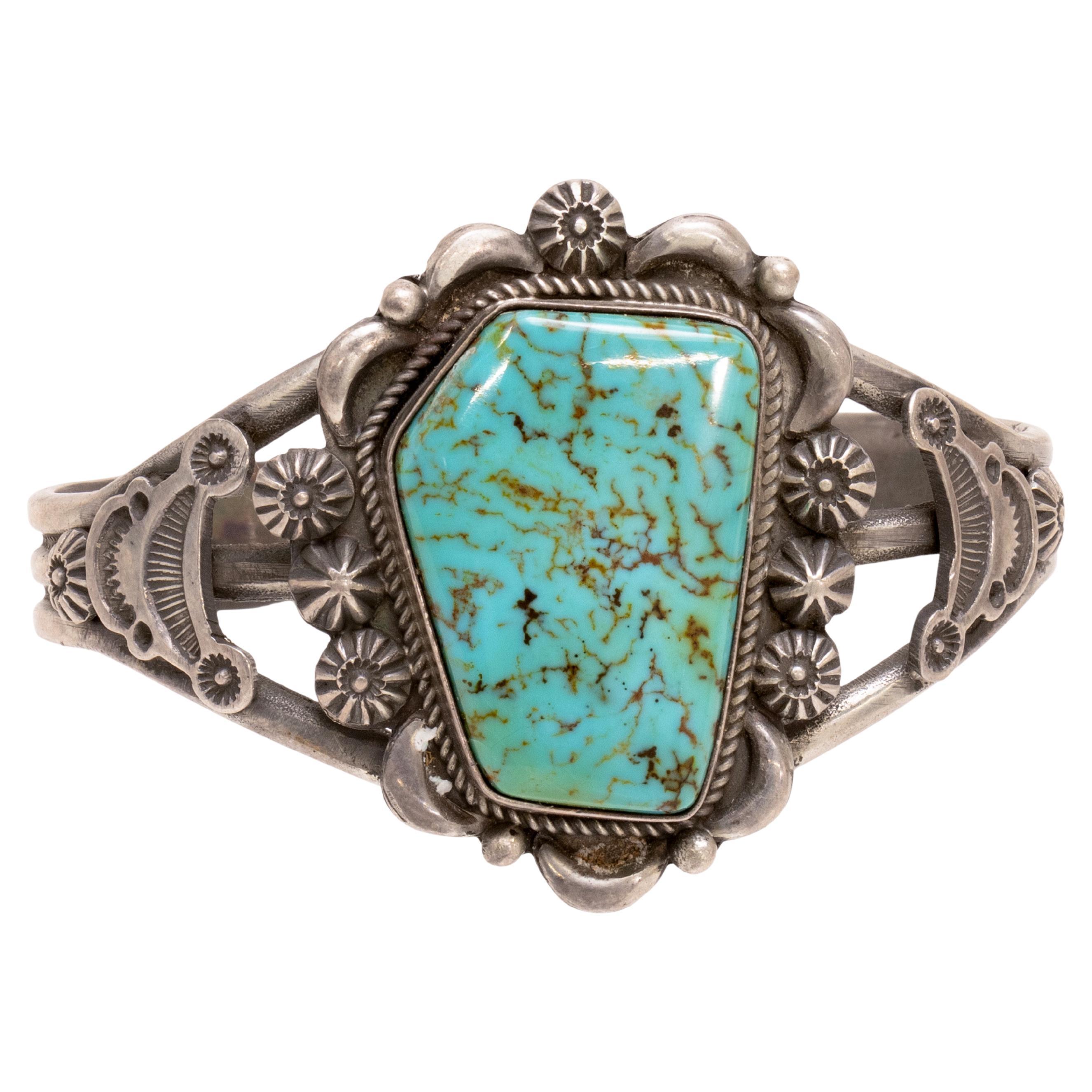 Navajo-Armband aus Türkis und Sterling