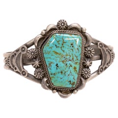 Navajo-Armband aus Türkis und Sterling