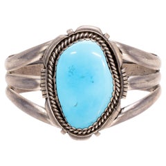 Navajo-Armband aus Türkis und Sterling