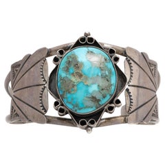 Bracciale Navajo in turchese e sterlina