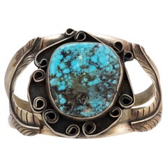 Bracciale in turchese e sterlina Navajo