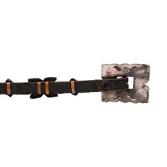 Navajo Turquoise and Sterling Silver Concho Belt