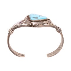 Navajo Turquoise and Sterling Silver Cuff Bracelet