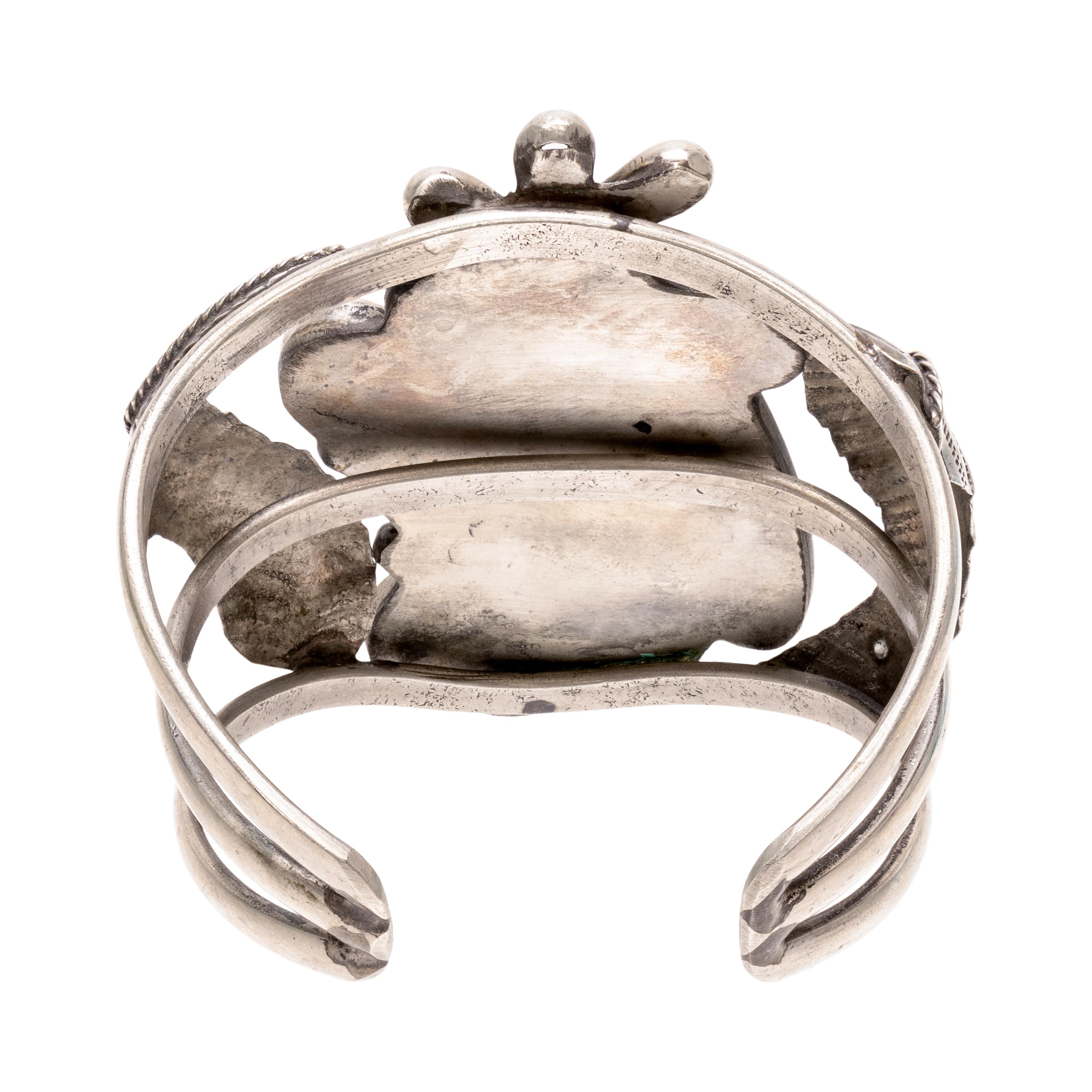 Taglio misto Bracciale in turchese Navajo e argento sterling in vendita