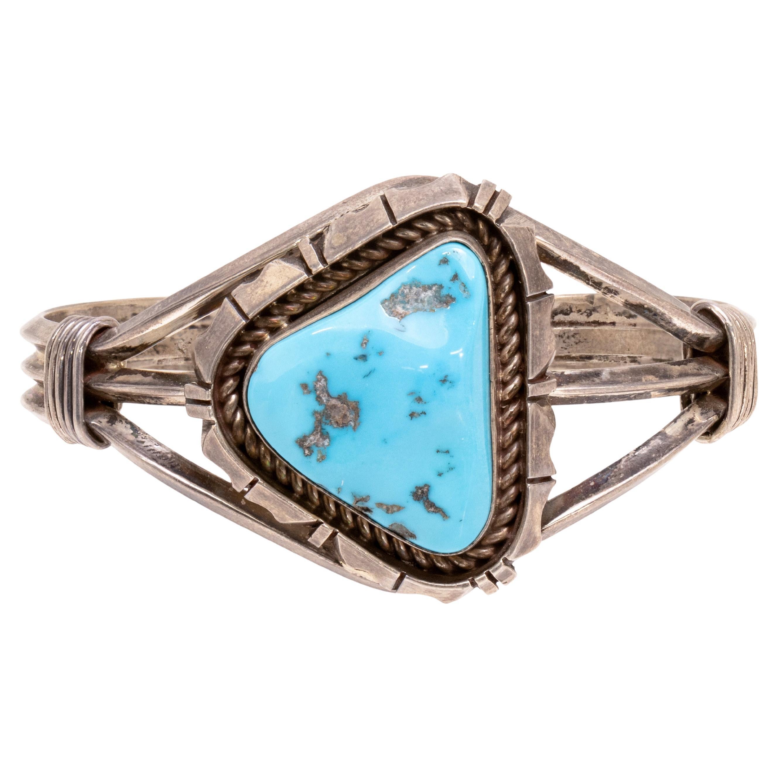 Bracciale in turchese Navajo e argento sterling