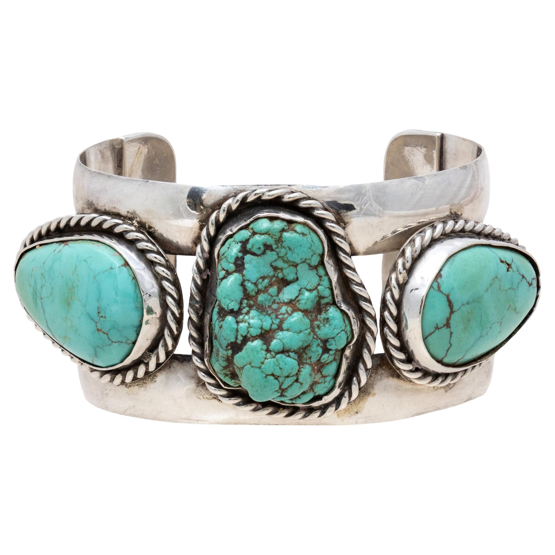 Bracciale in turchese Navajo e argento sterling