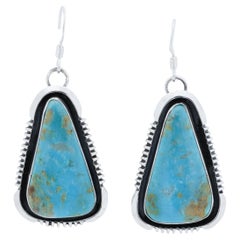Orecchini in turchese Navajo e argento massiccio