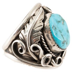 Navajo Turquoise and Sterling Silver Ring