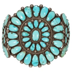 Navajo Turquoise Cluster Bracelet