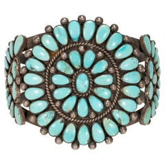 Navajo Turquoise Cluster Bracelet