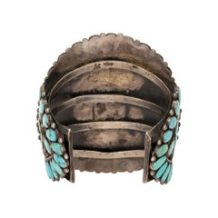 Navajo Turquoise Cluster Cuff Bracelet