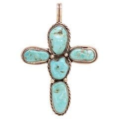 Navajo-Türkis-Kreuz-Anhänger