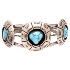 Vintage Navajo Turquoise Cuff Bracelet