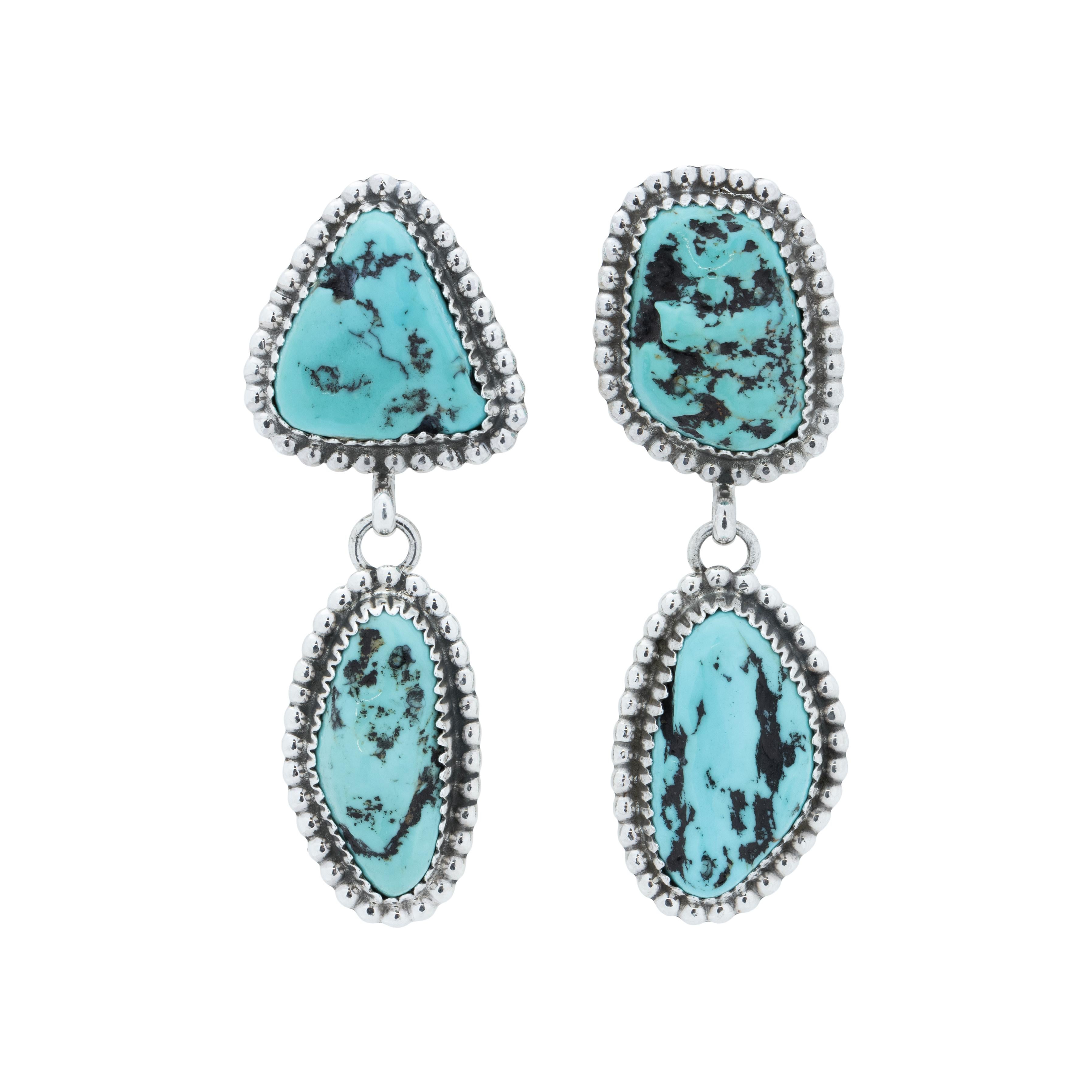 Orecchini pendenti in turchese di Navajo