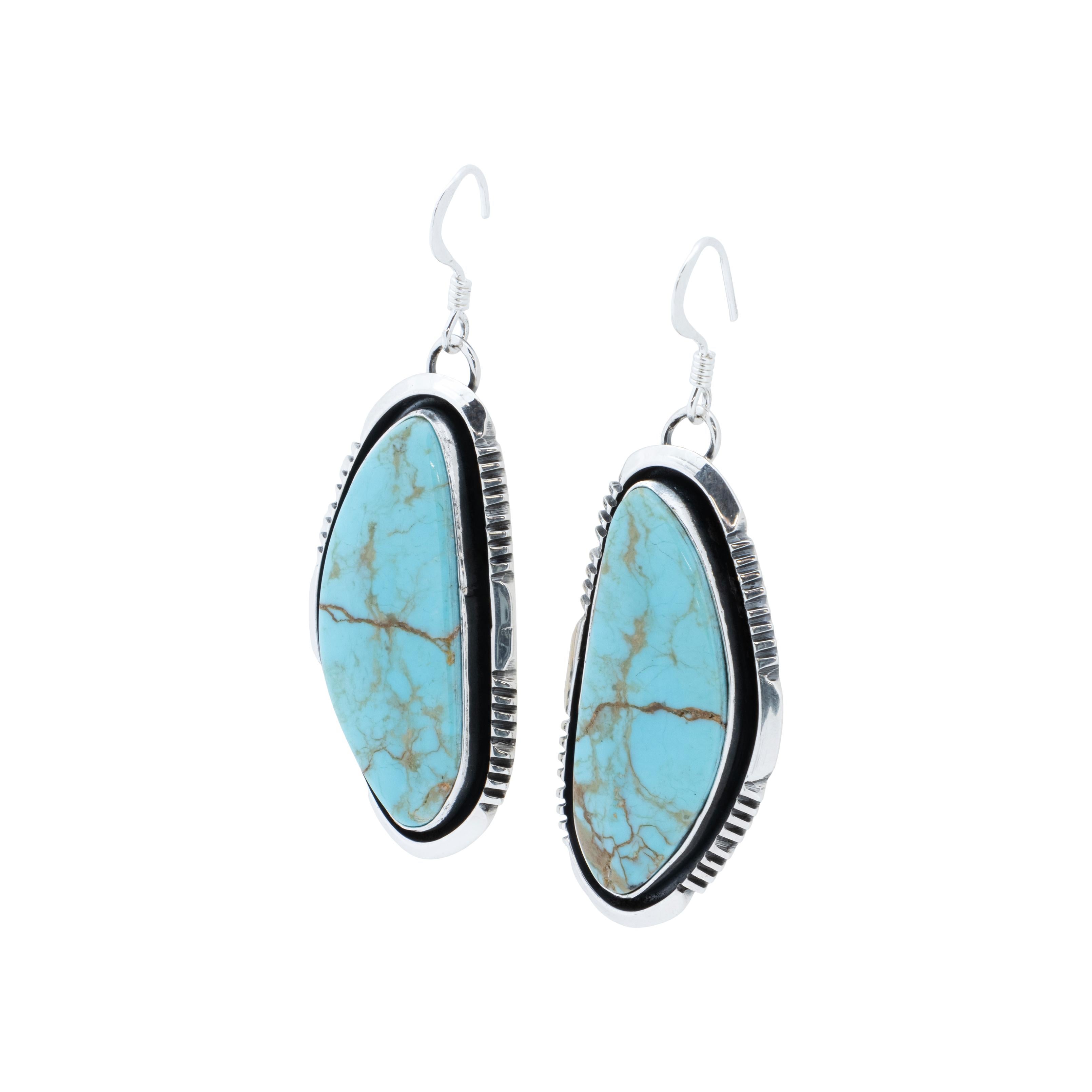 Nativo americano Navajo Turquoise Earrings in vendita