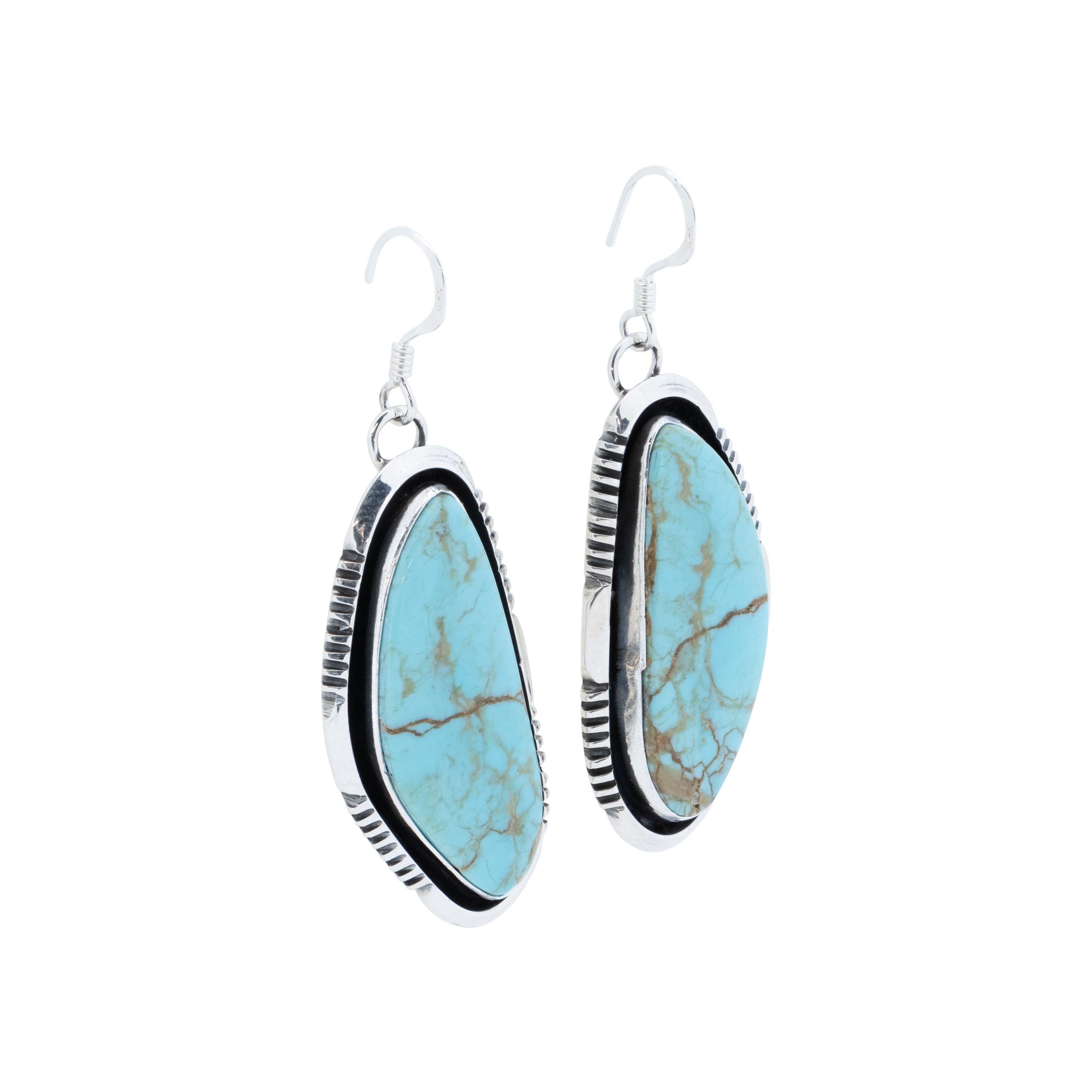 Taglio vecchia miniera Navajo Turquoise Earrings in vendita
