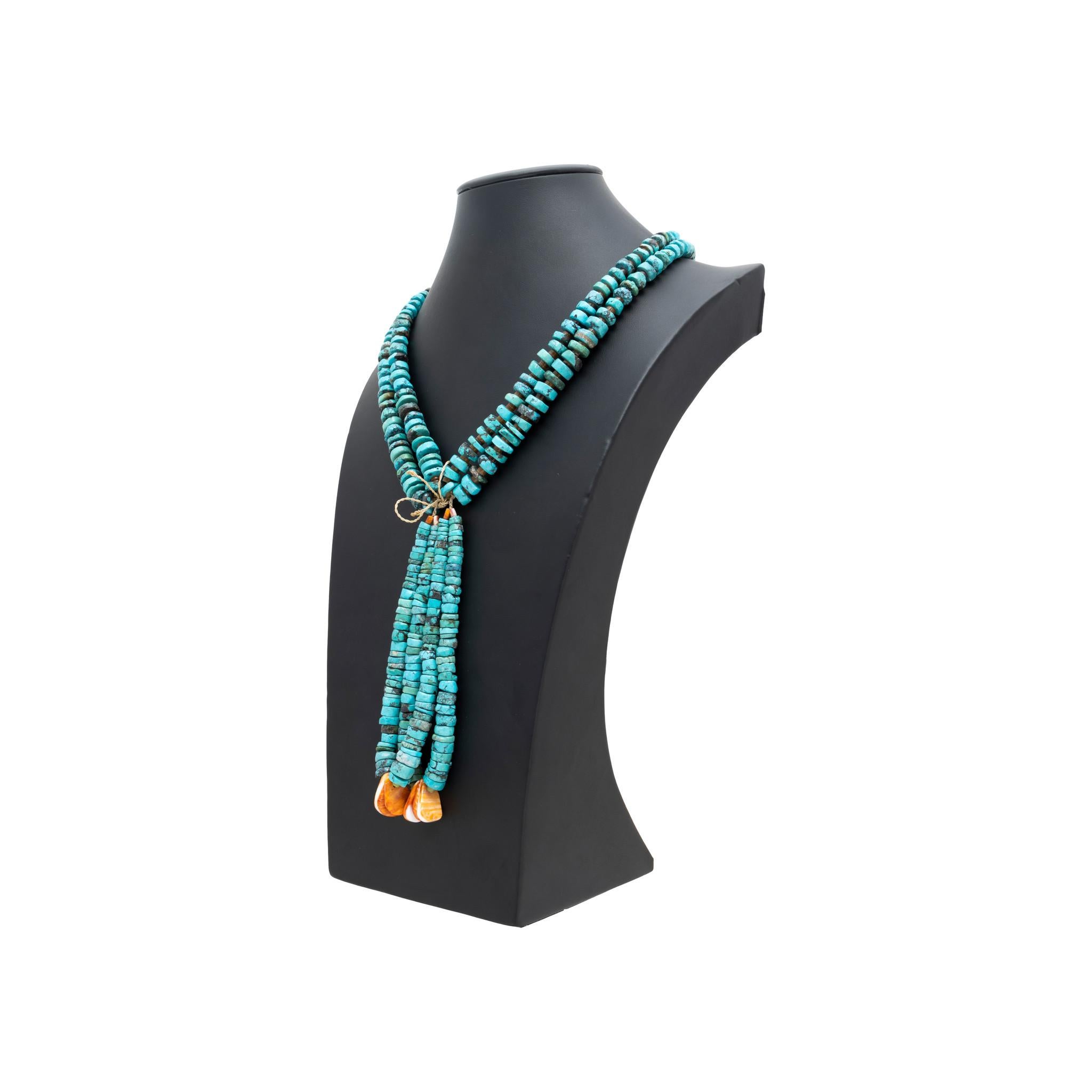 Türkis-Schleifen-Halskette von Navajo (Indigene Kunst (Nord-/Südamerika)) im Angebot