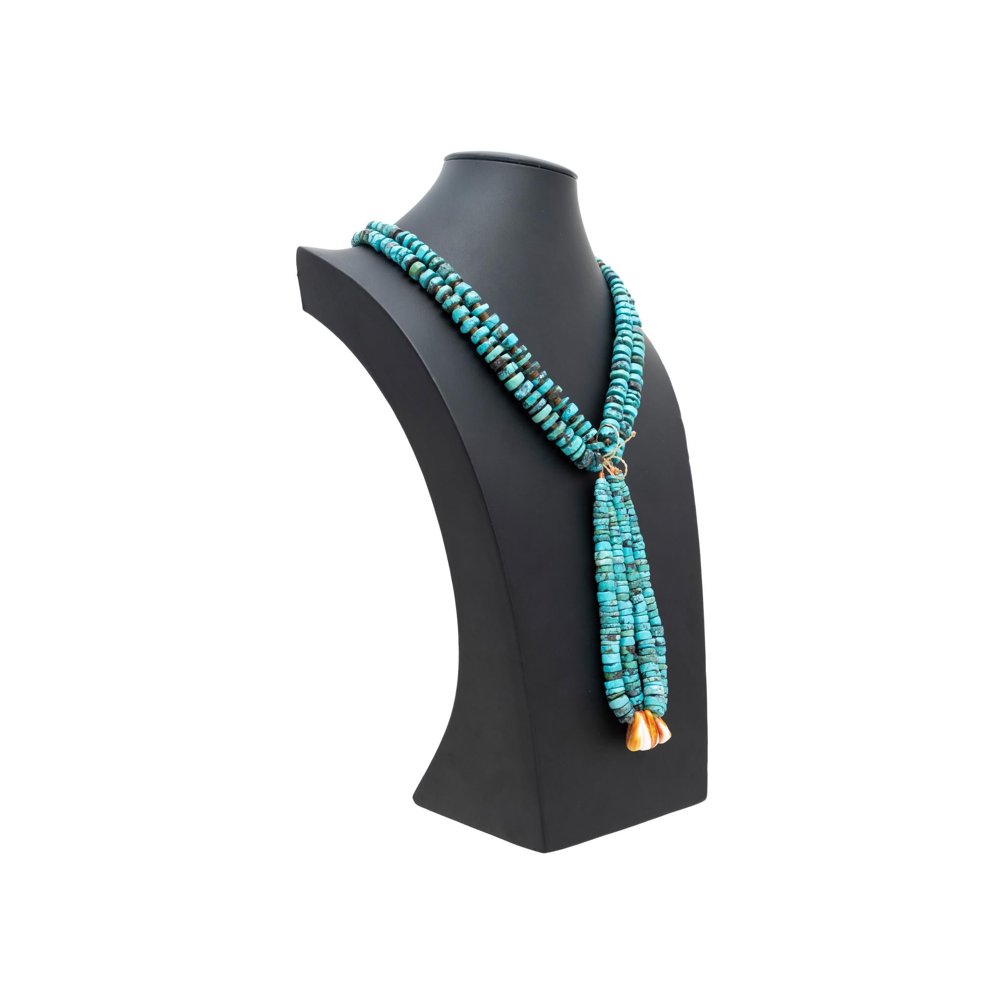 Türkis-Schleifen-Halskette von Navajo (Perle) im Angebot