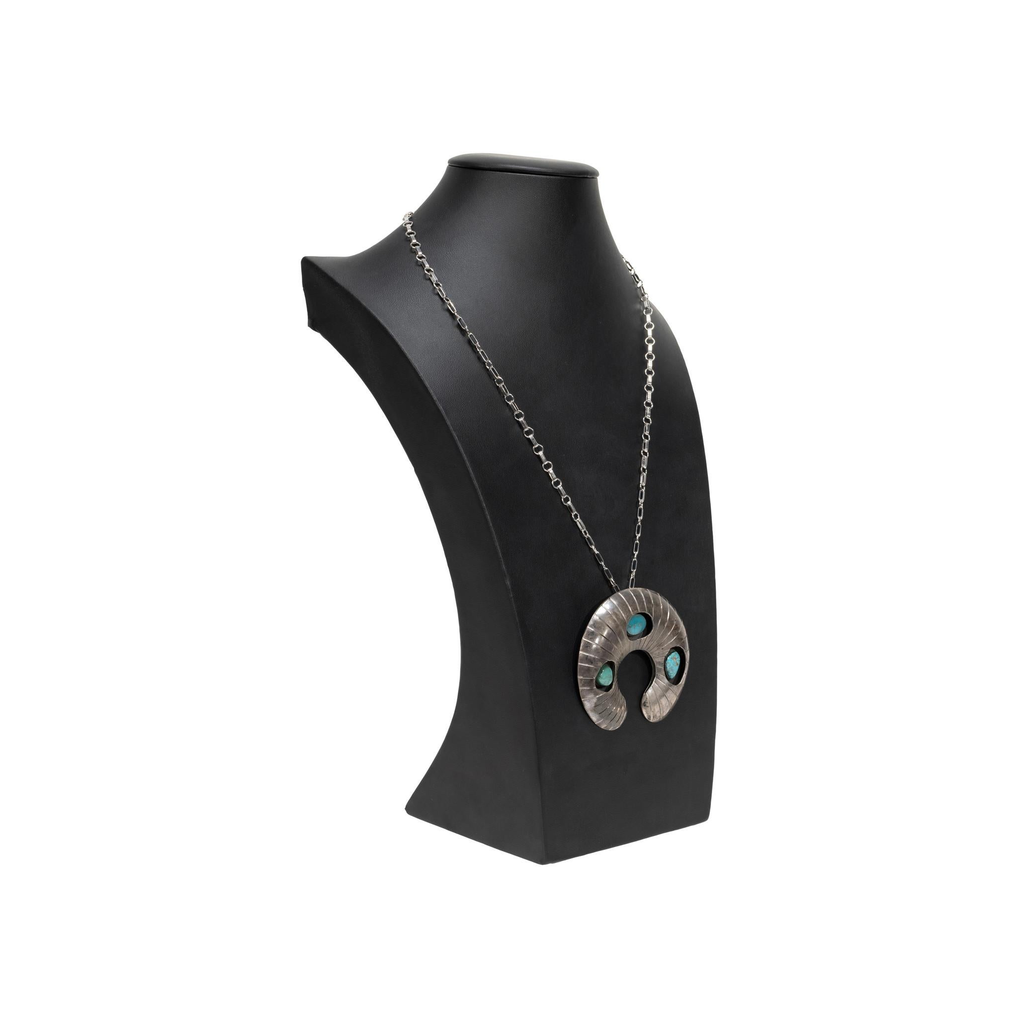 Nativo americano Navajo Turquoise Necklace in vendita