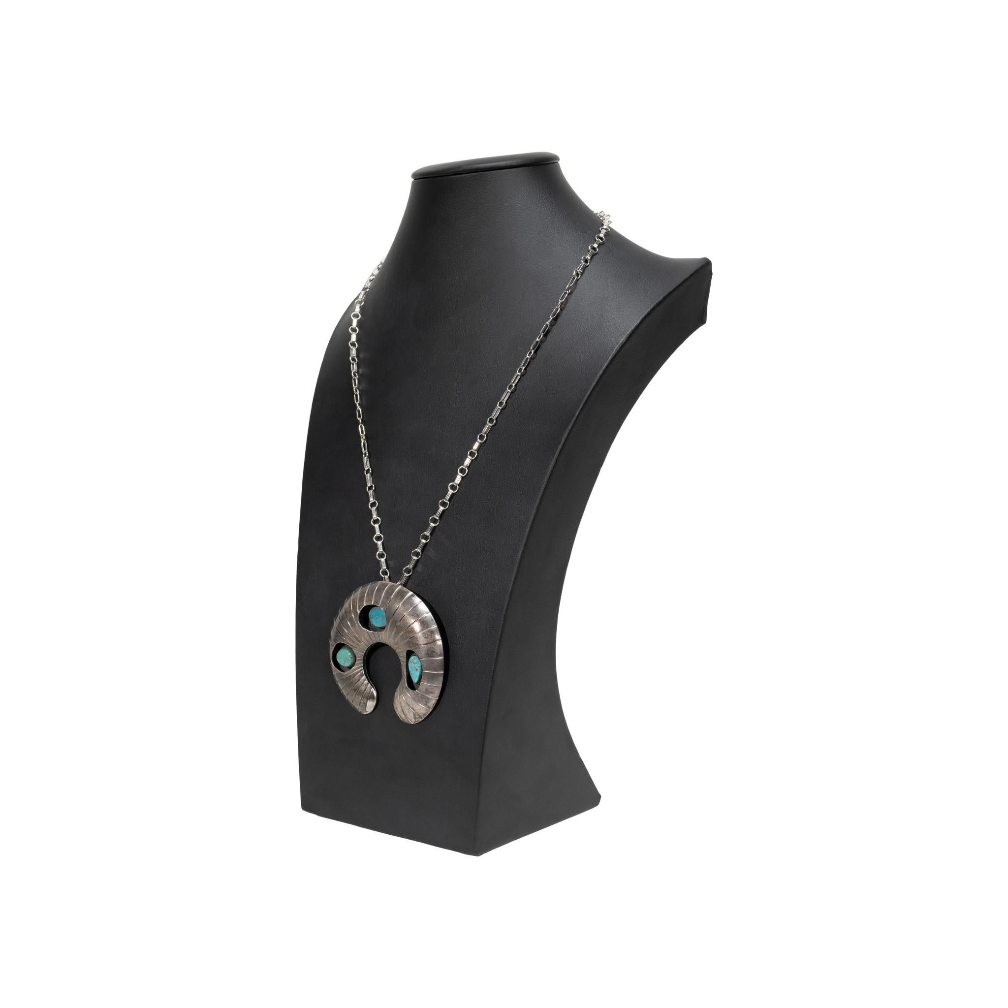 Taglio vecchia miniera Navajo Turquoise Necklace in vendita