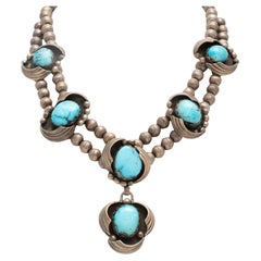 Retro Navajo Turquoise Necklace