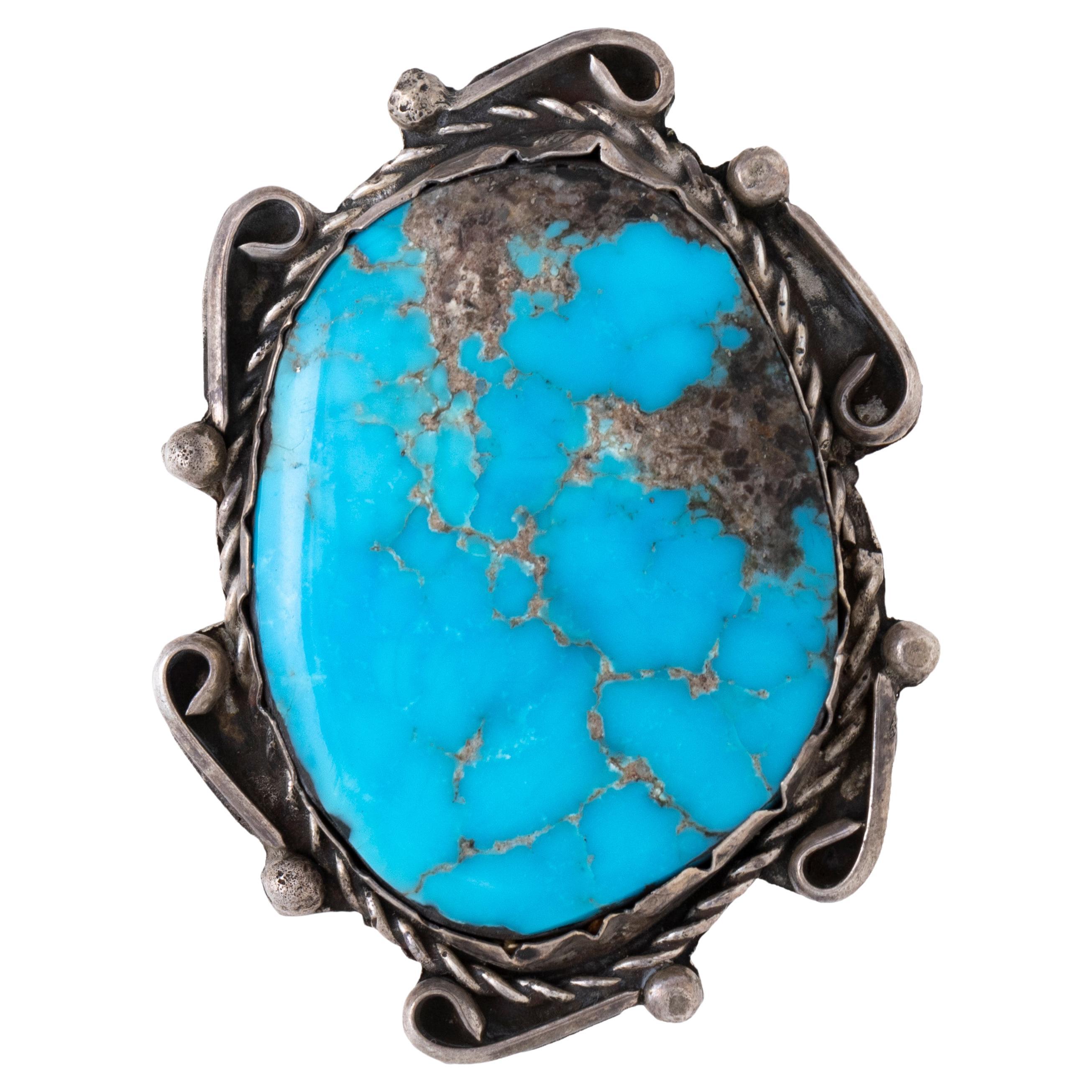 Navajo Turquoise Pendant en vente