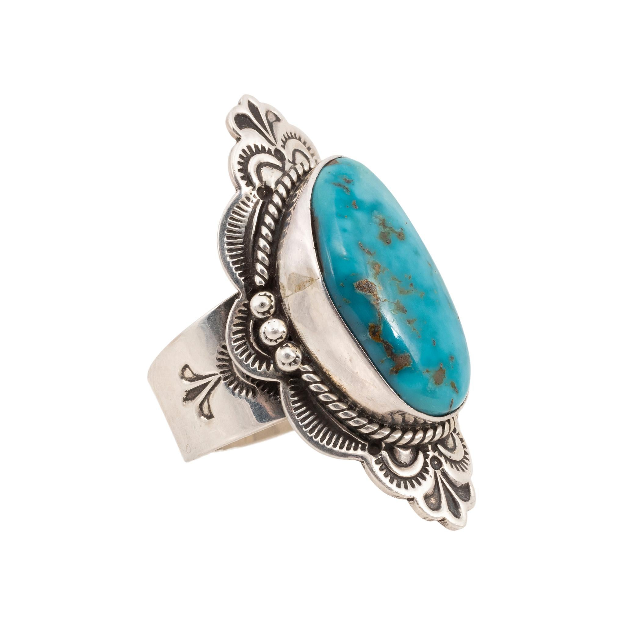 Native American Navajo Turquoise Ring For Sale