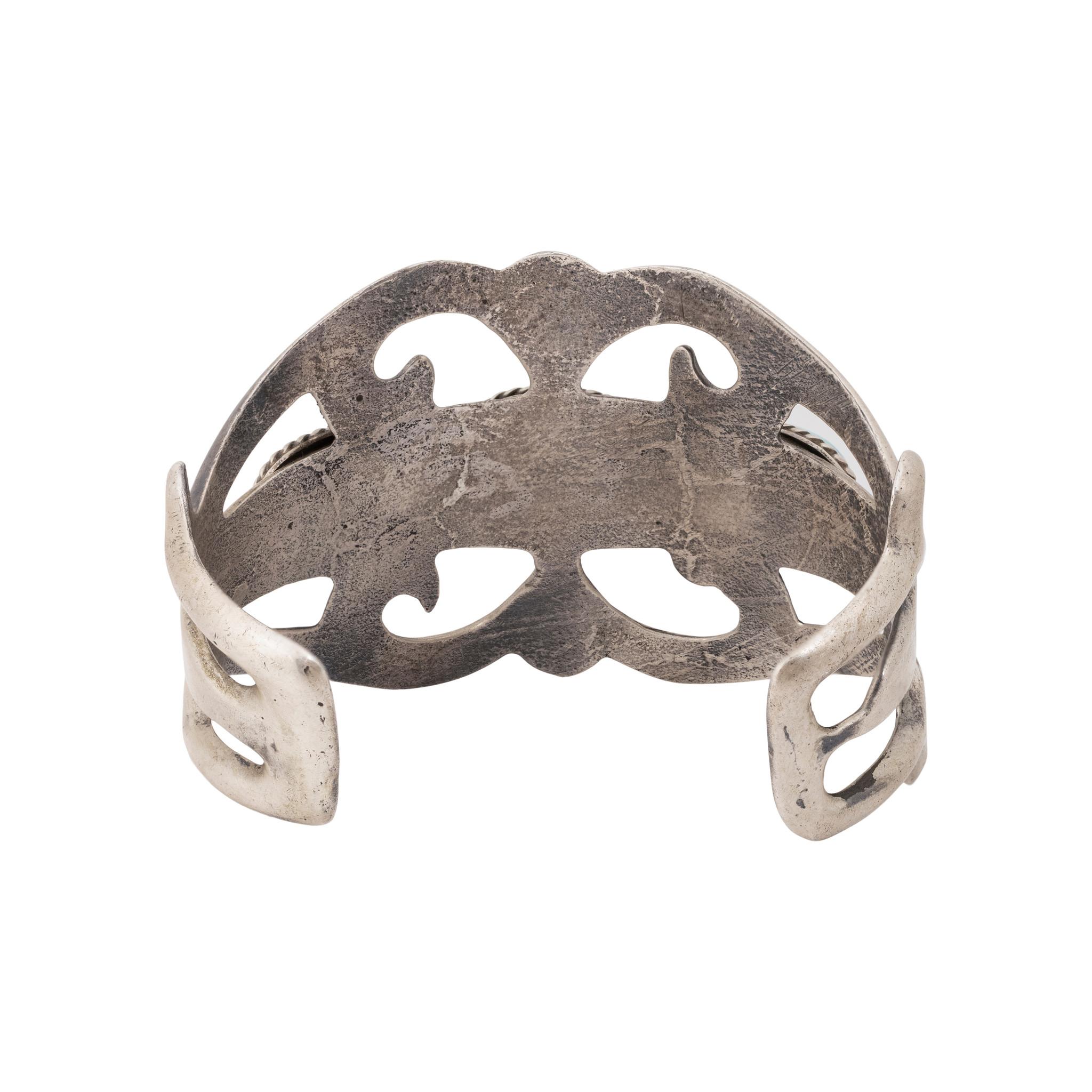 Pulsera brazalete de arena de turquesa navajo fundida nativo estadounidense en venta