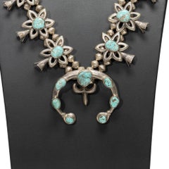 Navajo Turquoise Squash Blossom