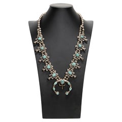 Navajo Turquoise Squash Blossom