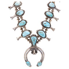 Navajo Turquoise Squash Blossom