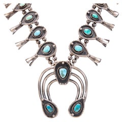 Navajo Turquoise Squash Blossom