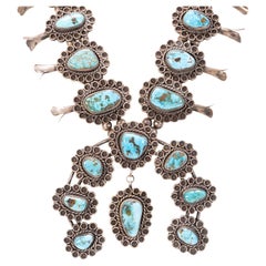 Navajo Turquoise Squash Blossom
