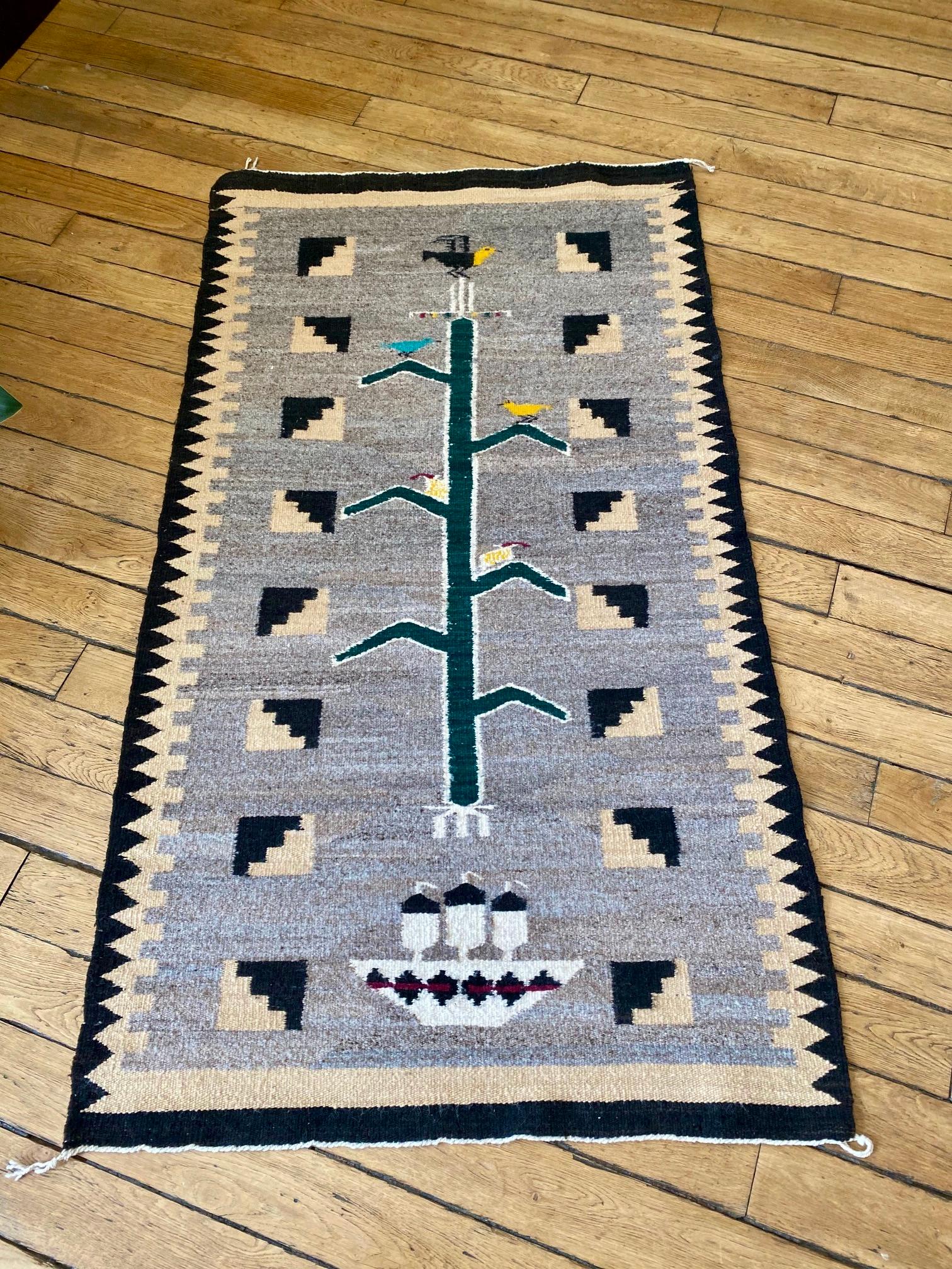 Navajo Vintage Wood Rug 