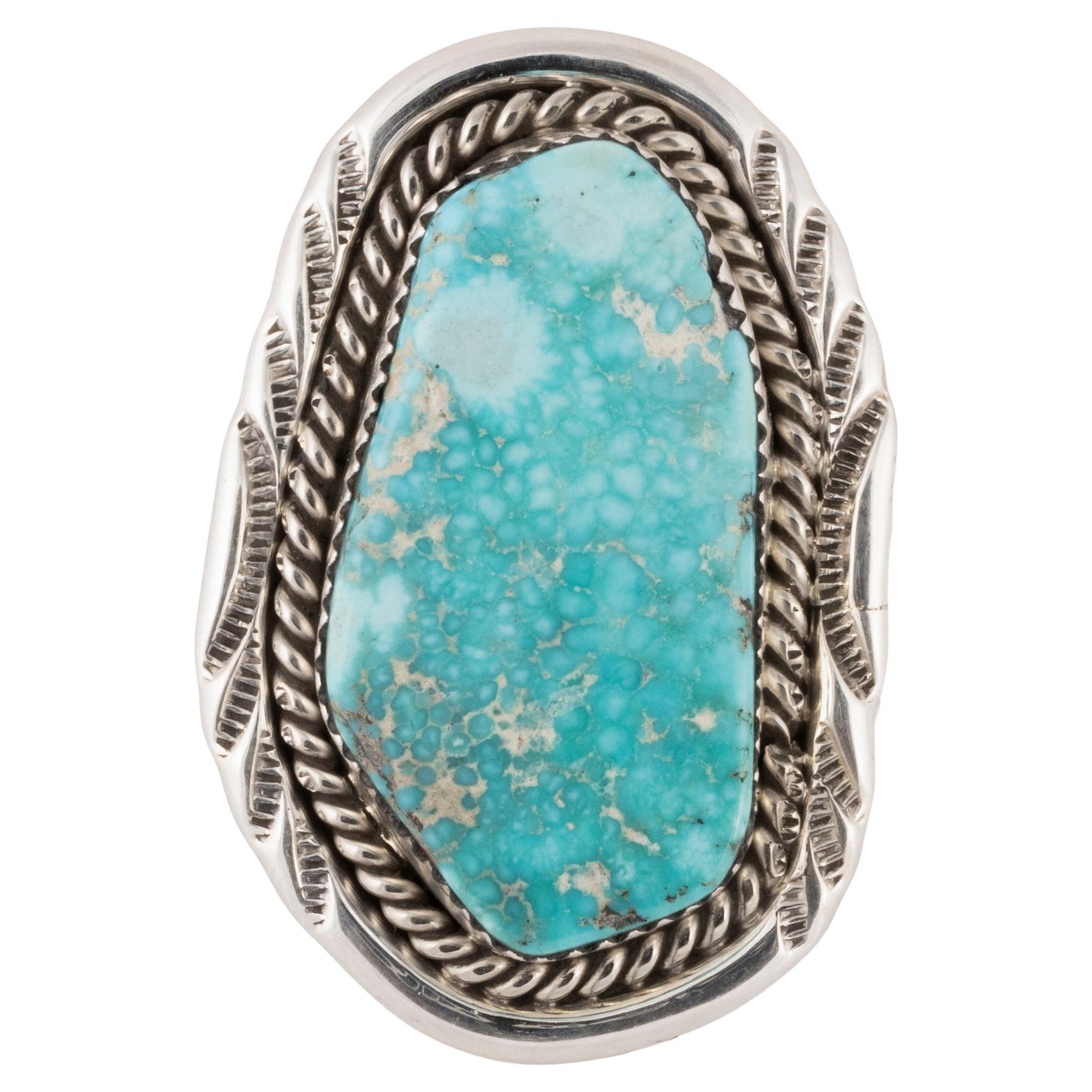 Anello in turchese Navajo Water Web in vendita